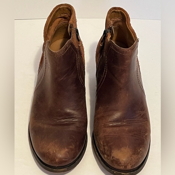 Clarks Maypearl Lilac Women's Booties in Dark Tan Leather & Suede Boots Size 5M - Picture 8 of 15